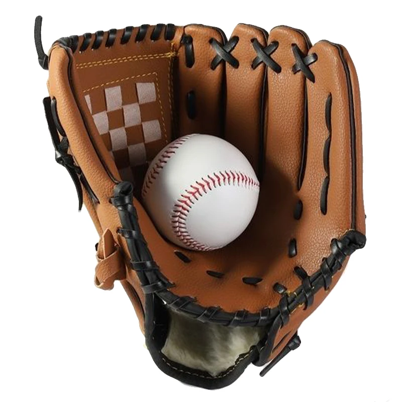 

Baseball Softball Glove Left Hand Outfield Infield Fielding Softball Practice Gloves Soft Padded Leather 10.5/11.5/12.5" Catcher