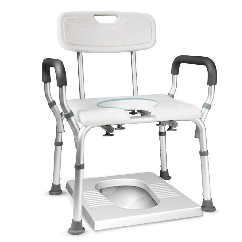 

Adjustable Bathroom and Shower Chair Elderly Folding Bath Chair Furniture Stool Shower Bench Non-slip Bath Chair 6 Gears Height