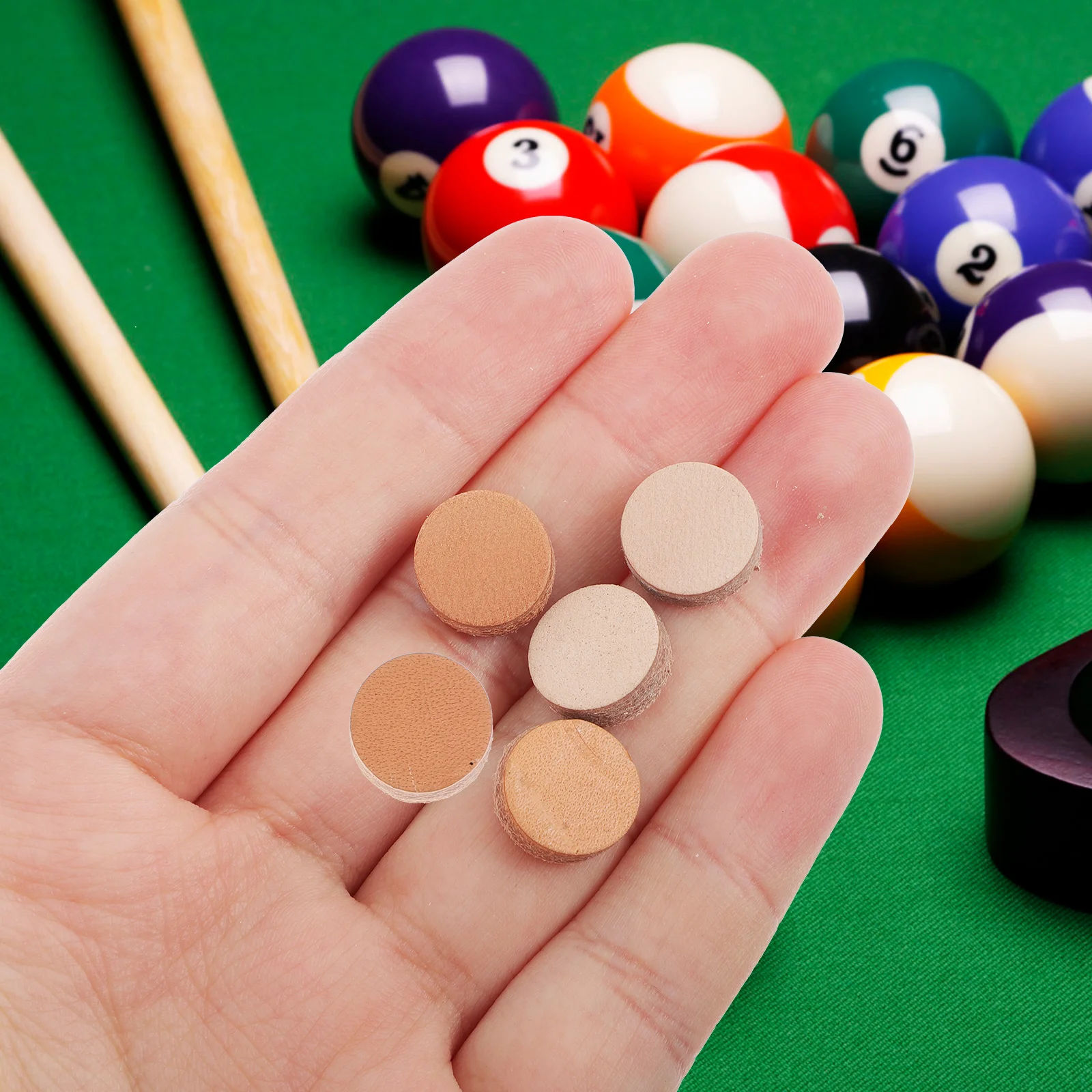 

20 Pcs Pool Cue Head Tips for Stick Portable Billiard Replacement Pre Shaped