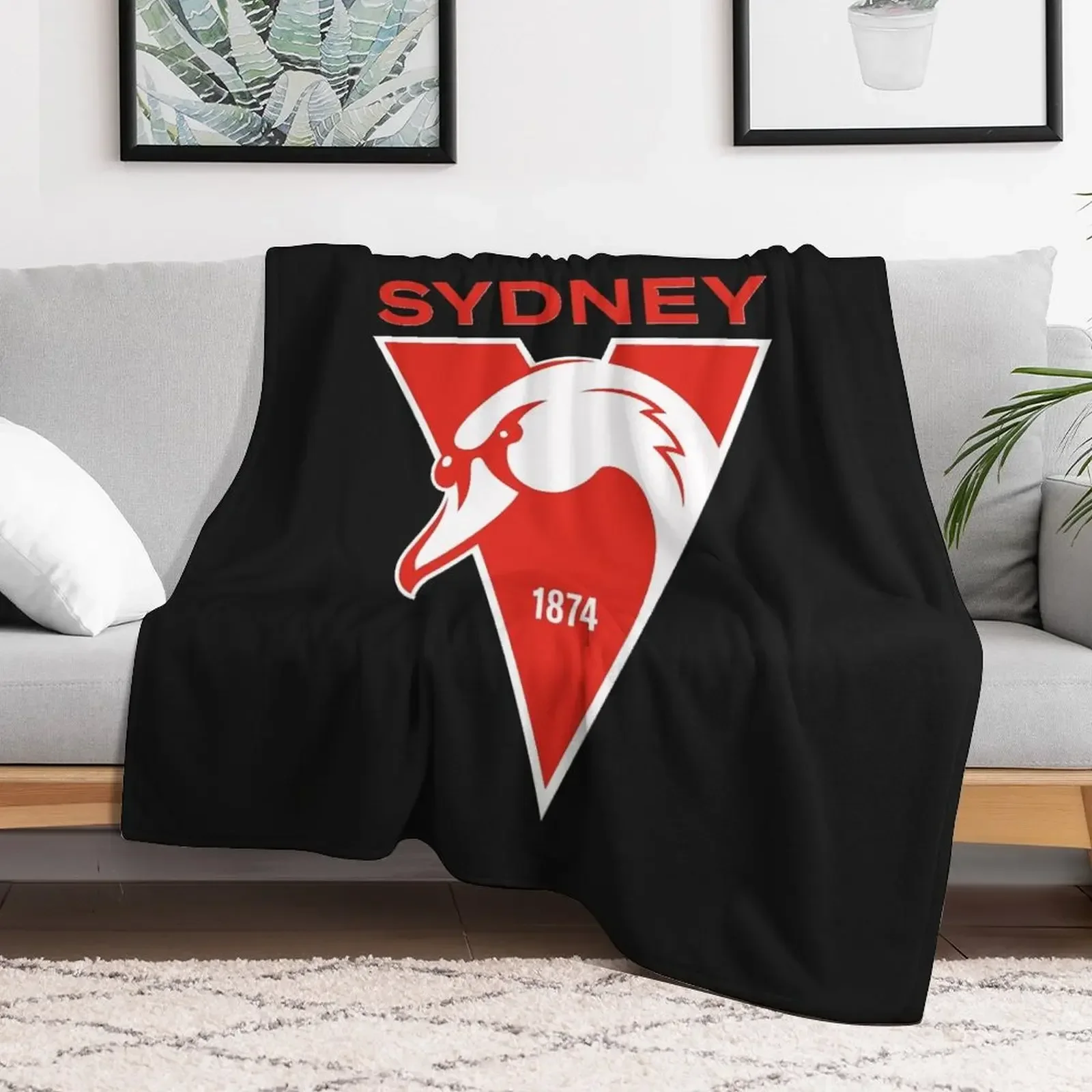 Sydney the Bloods Swans Haughty Swannies-Logos Classic T-Shirt Throw Blanket for sofa Single Multi-Purpose manga Blankets