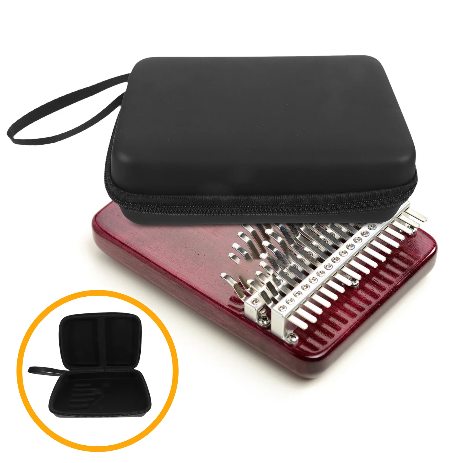 

Kalimba Portable Storage Case Eva Handheld Protective Bag Durable Travel Holder Thumb Piano Storage Pouch Kalimba Case