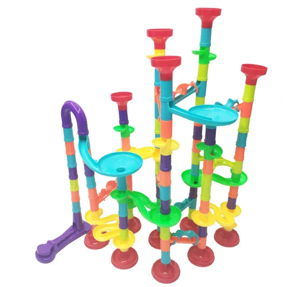 Décennie s de construction de course de billes pour enfants, piste, balle, toboggan, compteur de créativité, jouets de bricolage, cadeau précoce, 45-232 pièces