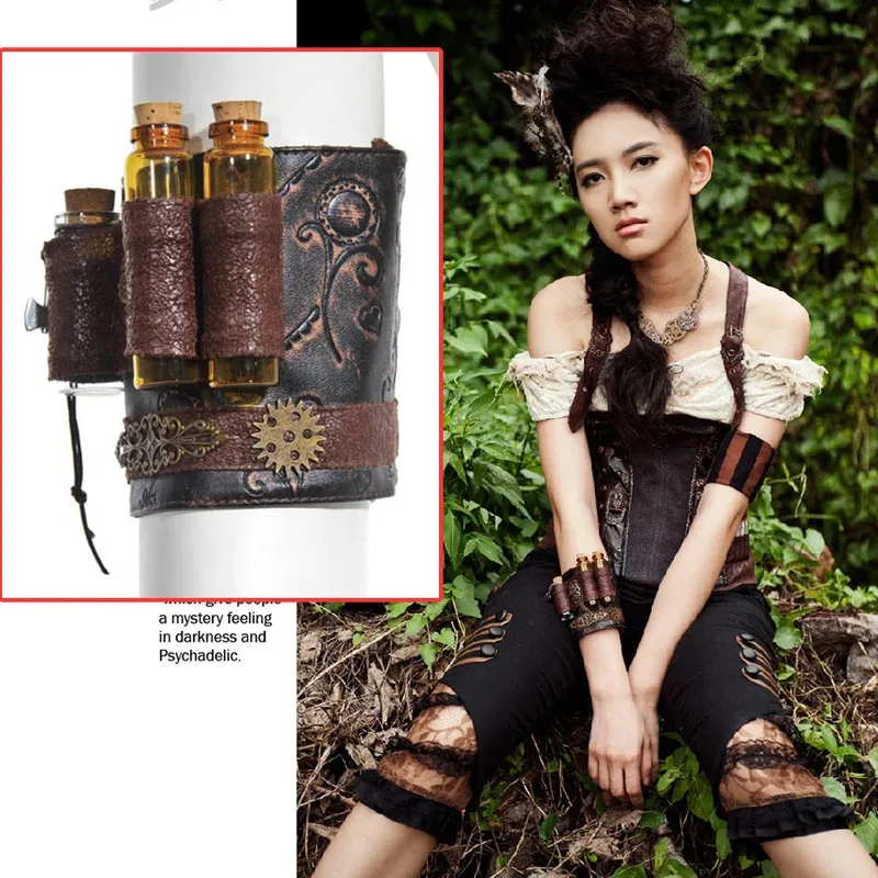 

Чехол на руку в стиле стимпанк, аксессуары для кольца, доспехи, средневековая промышленная революция, алхимия, химия, кожаный реквизит, костюмы для женщин