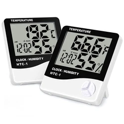 Termómetro Digital LCD para extensión de pestañas, higrómetro, temporizador de humedad y temperatura, estación meteorológica, reloj, injerto de pestañas, salón de belleza