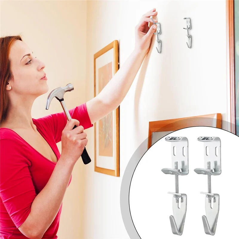 

A27F-Essential Подвесной комплект для домашнего декора — 10 регулируемых J-крючков с вешалками для зеркал и фотографий