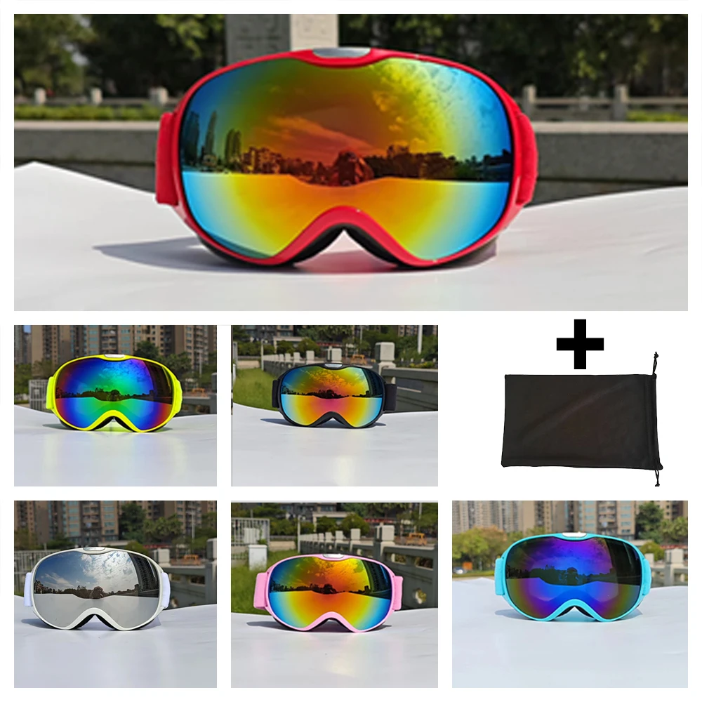 نظارات تزلج مزدوجة الطبقات للأطفال ، نظارات أمان ضد الضباب ، نظارات ركوب الدراجات للأطفال ، حقيبة واقية من الرياح ، الشتاء ، عمر 4-14 سنة #1