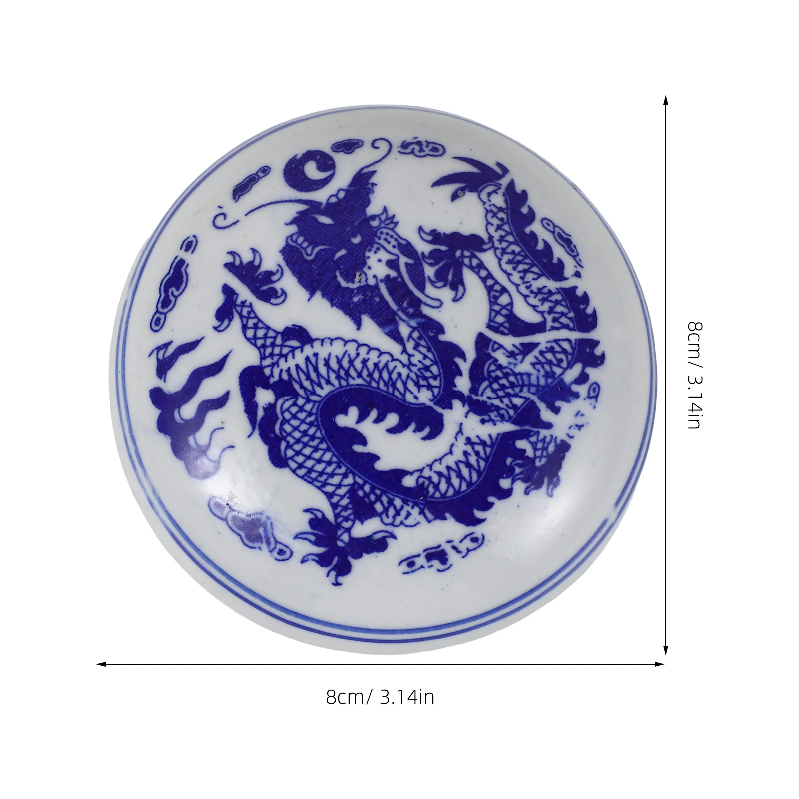 แผ่นหมึกประดิษฐ์ตัวอักษรลายครามสีน้ำเงินและสีขาว การออกแบบที่ทนทานช่วยป้องกันการหก ใช้งานได้หลากหลายสำหรับผู้เริ่มต้นที่ชื่นชอบงานศิลปะ