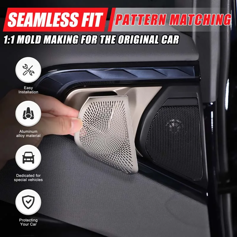 

2Pcs stainless steel black For BMW X3 G45 2025+ car rear door horn cover decorative sticker car interior protection accessories