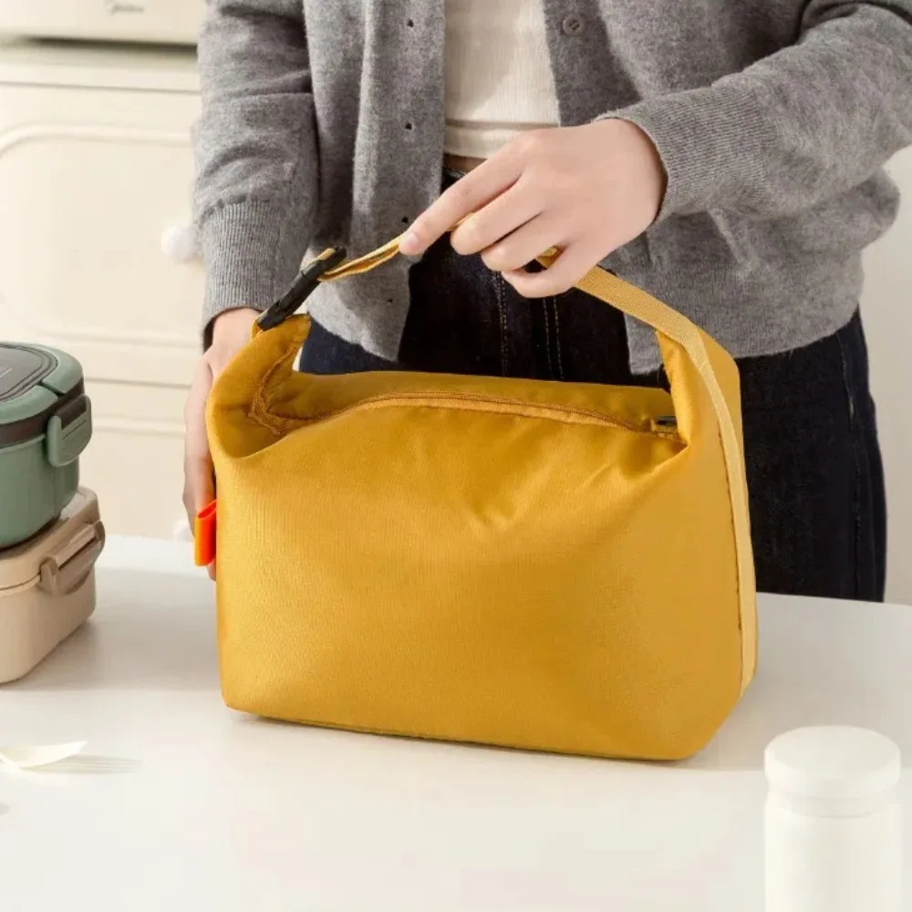 Portable Hand Carrying Insulated Bag Foldable Simple Design Storage Bag Large Capacity Lunch Box Bag Student