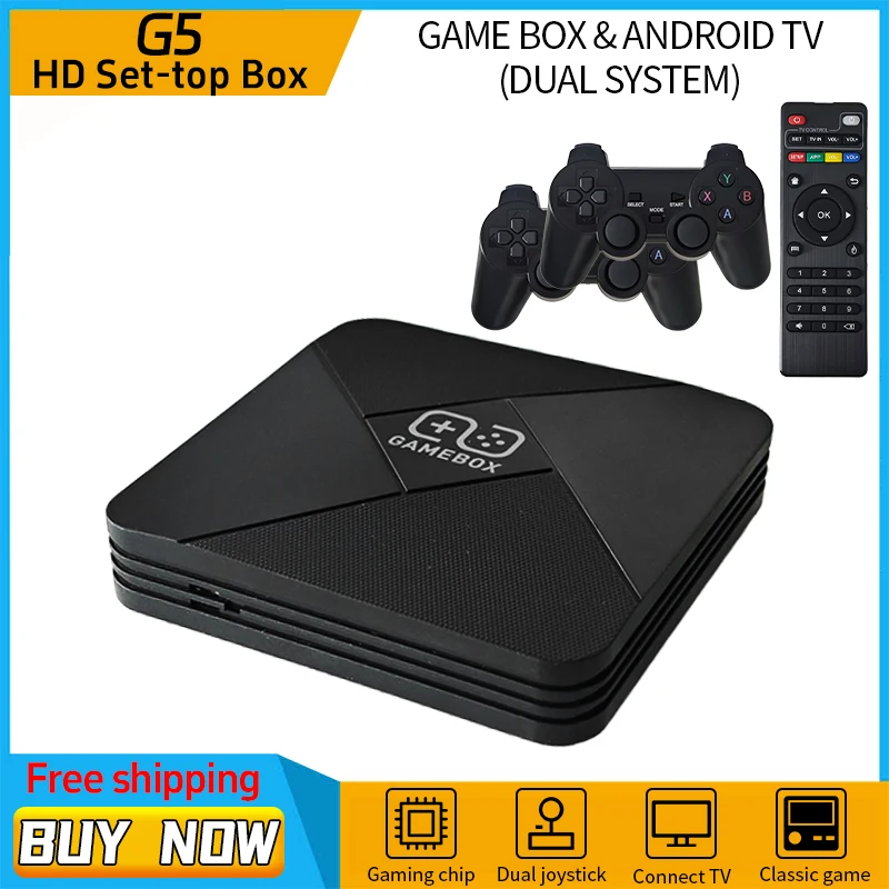 

G5 Ретро портативная игровая консоль более 10 + коробка-симулятор, двухсистемный ретро-плеер для видеоигр, супер HD игровая консоль, мужские подарки
