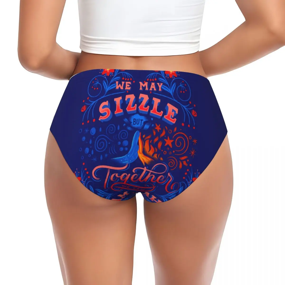 Custom Movie Cartoons Anime Elemental Brief Panties Womens Stretch Underwear