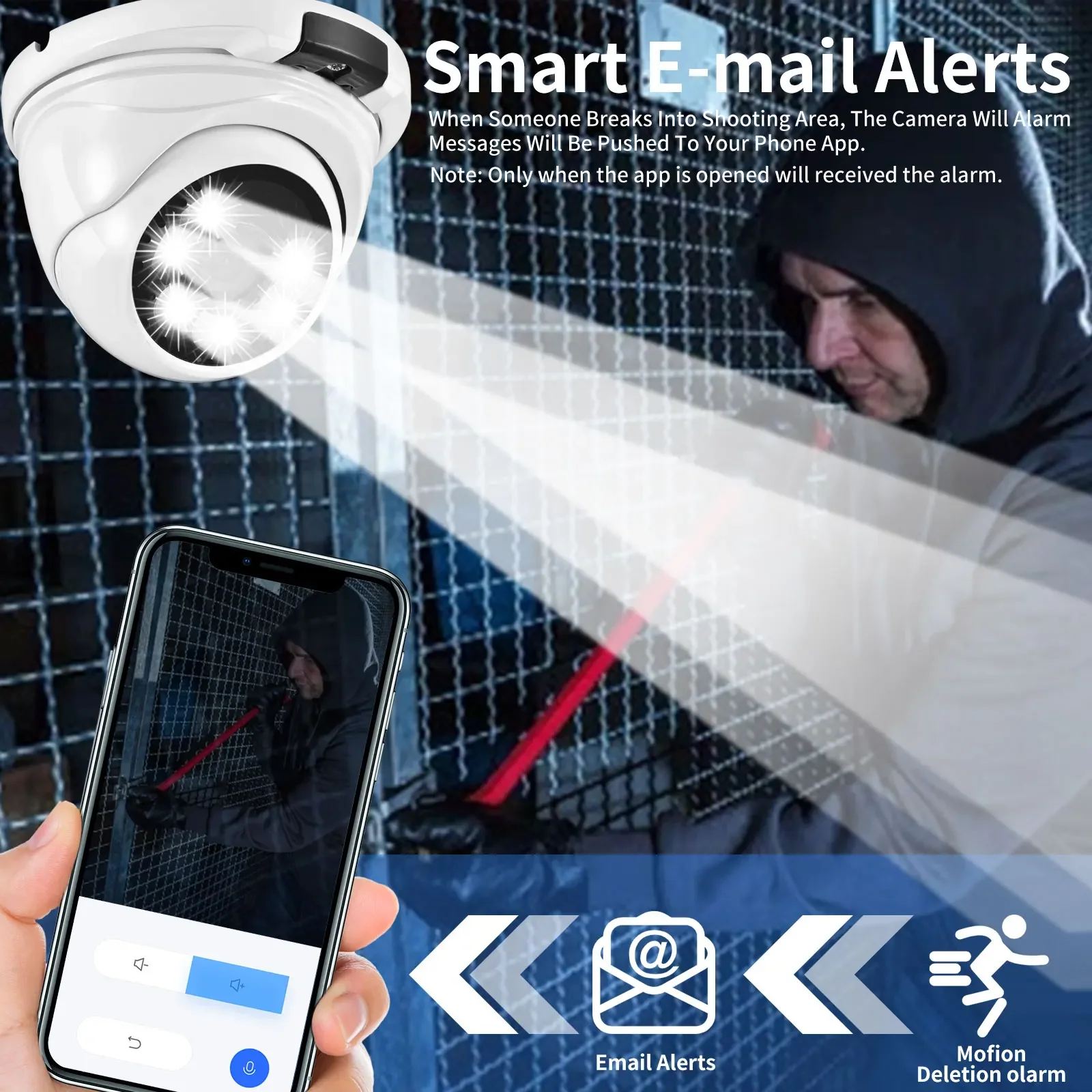 Full Color 2.8mm Wide Angle 8MP 4K IP Camera Outdoor Metal Dome Face Detection Onvf 5MP 4MP POE Video Security Camera APP XMEYE