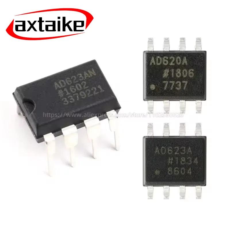 5PCS AD620ANZ AD623ANZ DIP8 AD620ARZ AD623ARZ SOIC-8 AD620AN AD620A AD623AN AD623A SMD AD623 AD620 Lnstrumentation Amplifier IC