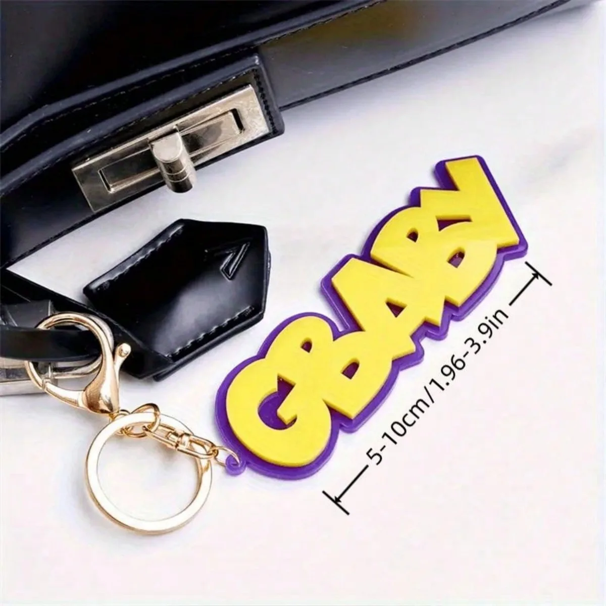 

KADRUFI Dopamine Colored Acrylic Custom 3D Name Keychain llaveros Acrylic Nameplate Personalized Label Tag Backpack Keyring