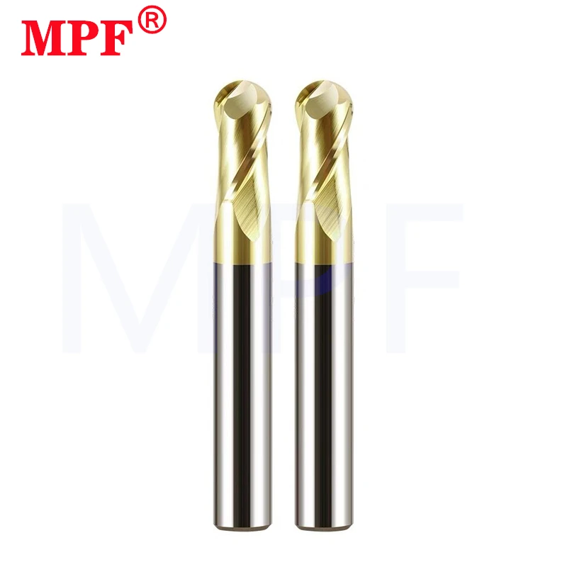 HRC68 Titanium Alloy Special BallEnd Cutter Series Tungsten Steel Milling Cutter 2-Flute Spherical Carbide Milling Cutter Tools