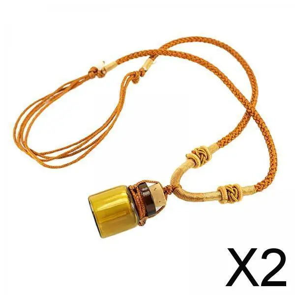 2X Adjustable Chain Perfume Bottle Pendant Necklace for Birthday Mother'S