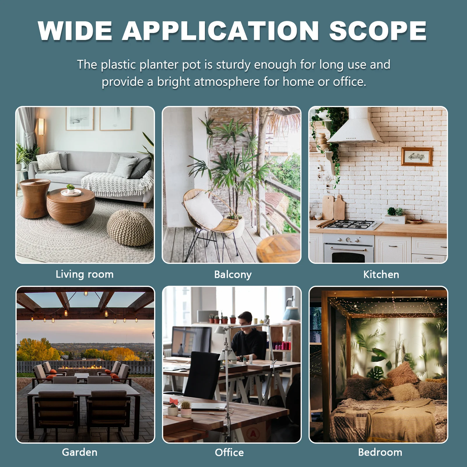 

6 set Plastic Planter Pots 6 Sets With Saucers For Succulents Small Plants Garden Decor Flower Pot Container Bonsai Greenery