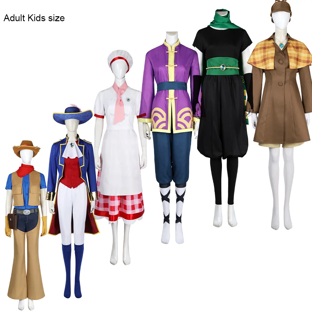 

Princess Cos Peach Cosplay Costume Women Girls Dress For Adult Kids Disguise Clothing Halloween Carnival Suit