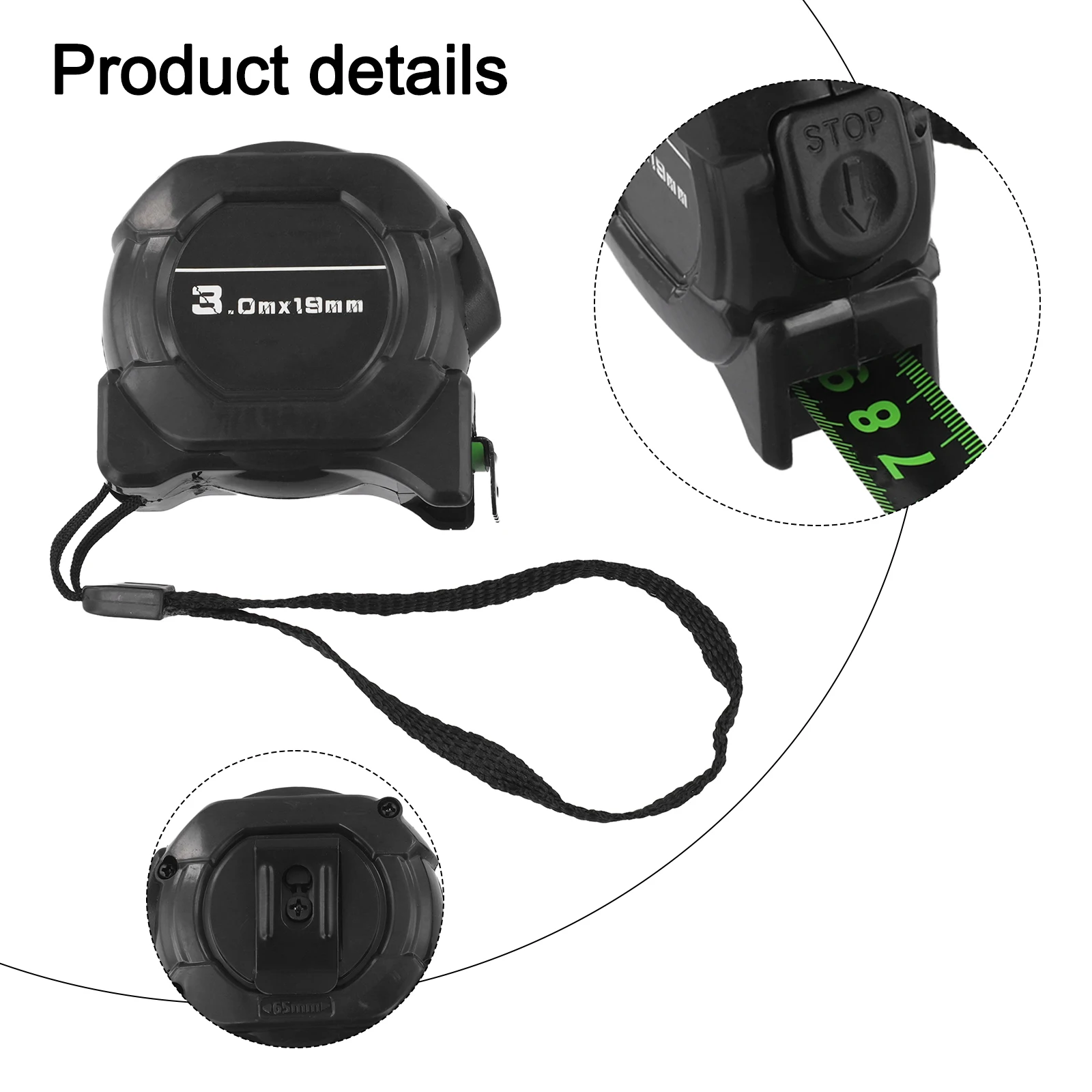 1pc Luminous Stainless Steel Tape Measure Dual-Sided Self-locking Fluorescent Waterproof Tape Measure For Industry DIY Home