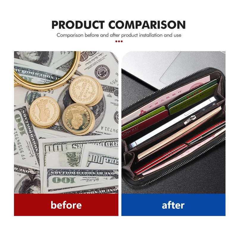 Long Men Zipper Hasp Wallet Phone Bag Card Holder Coin Pocket For BMW 1 3 5 Series G30 G32 G38 2021 2020 2019 2018 E46 E91 view 4
