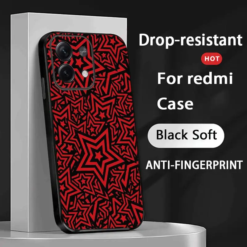 Persona 5 Joker hot game poster Phone Case For Redmi Note 14 13 12 11 Pro Plus S 5G 14C A3 Soft Black Phone Cover view 4