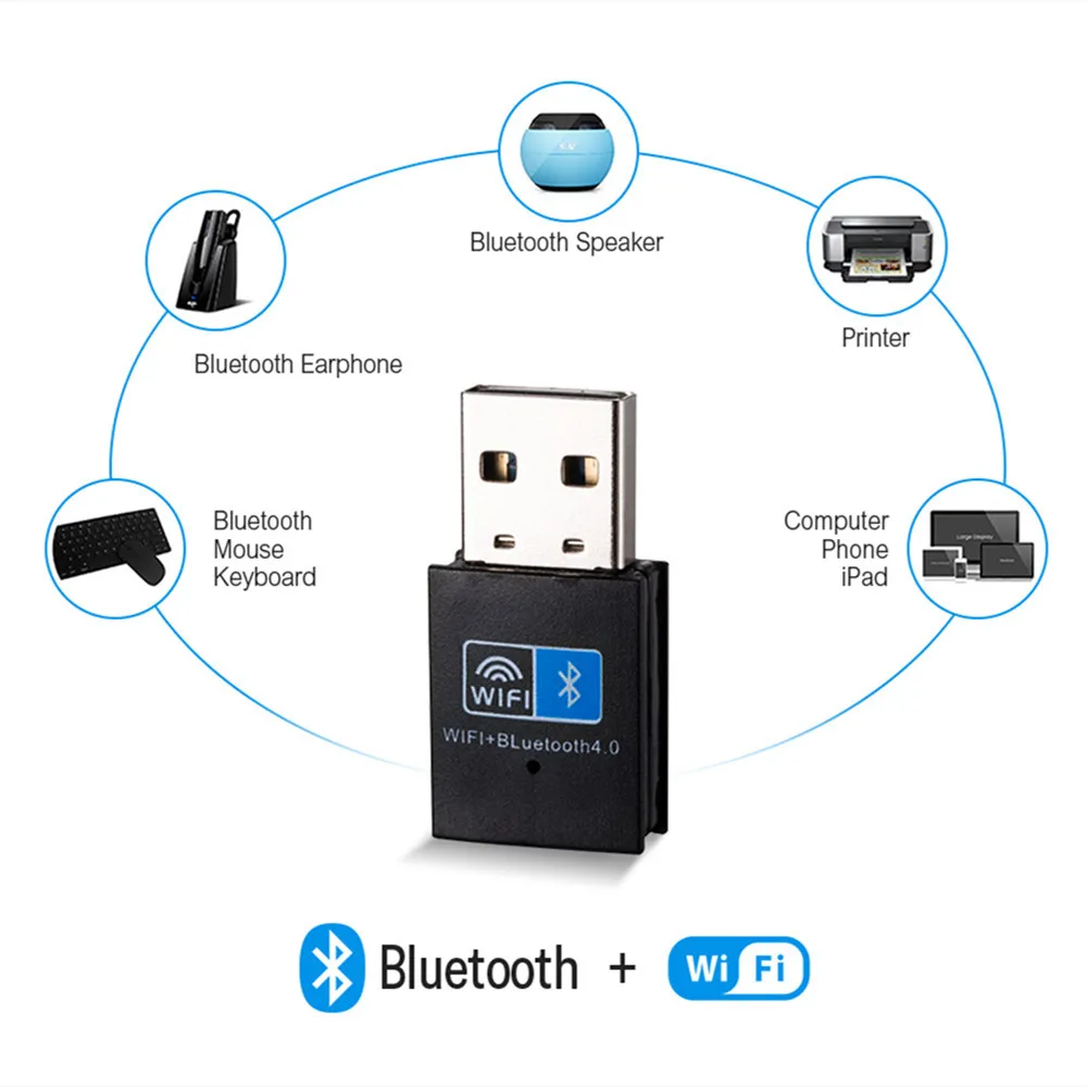 150Mbps WiFi Bluetooth Wireless Adapter Usb Wifi Adapter 2,4G Bluetooth 4,0 Dongle Netzwerk Karte RTL8723BU für Desktop Laptop PC