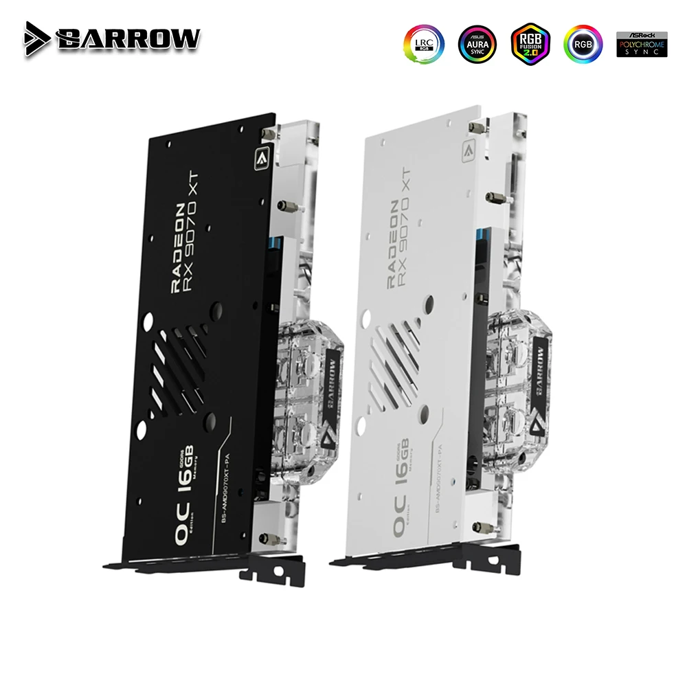 Barrow GPU Water Block For ASRock Radeon RX 9070 XT Taichi 16GB OC Graphics Card BS-AMD9070XT-PA