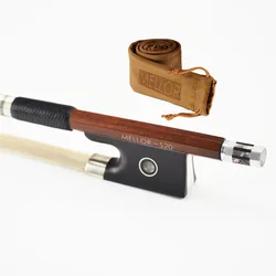 4/4 Size Silver Pernambuco Violin Bow Natural Horsehair Master Maker Amazing Tone MELLOR Solo Level S20 Violin Parts Accessories