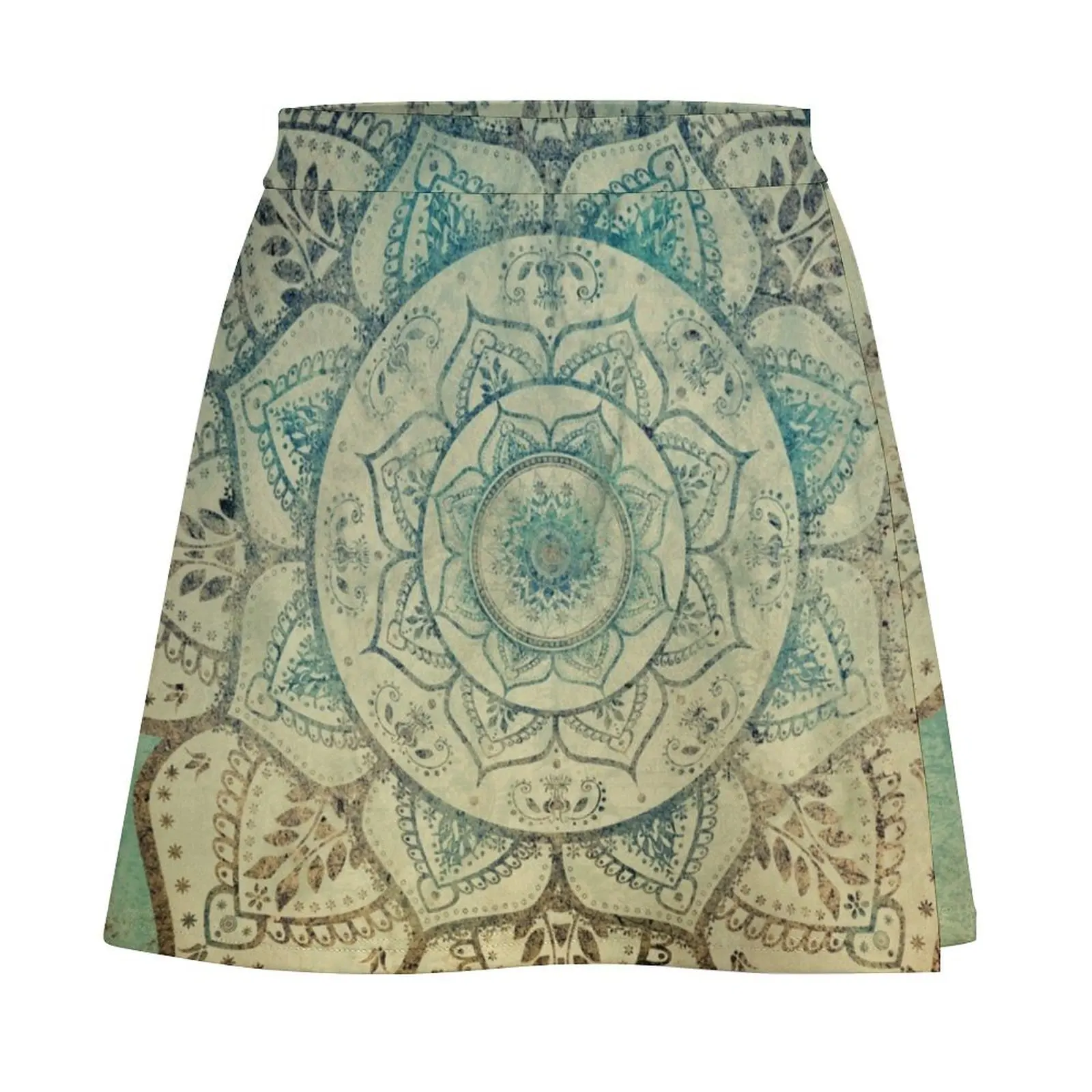 Faded Indian Mandala / Vintage Meditation Mandala Mini Skirt Skirt pants new in external clothes skirt for women