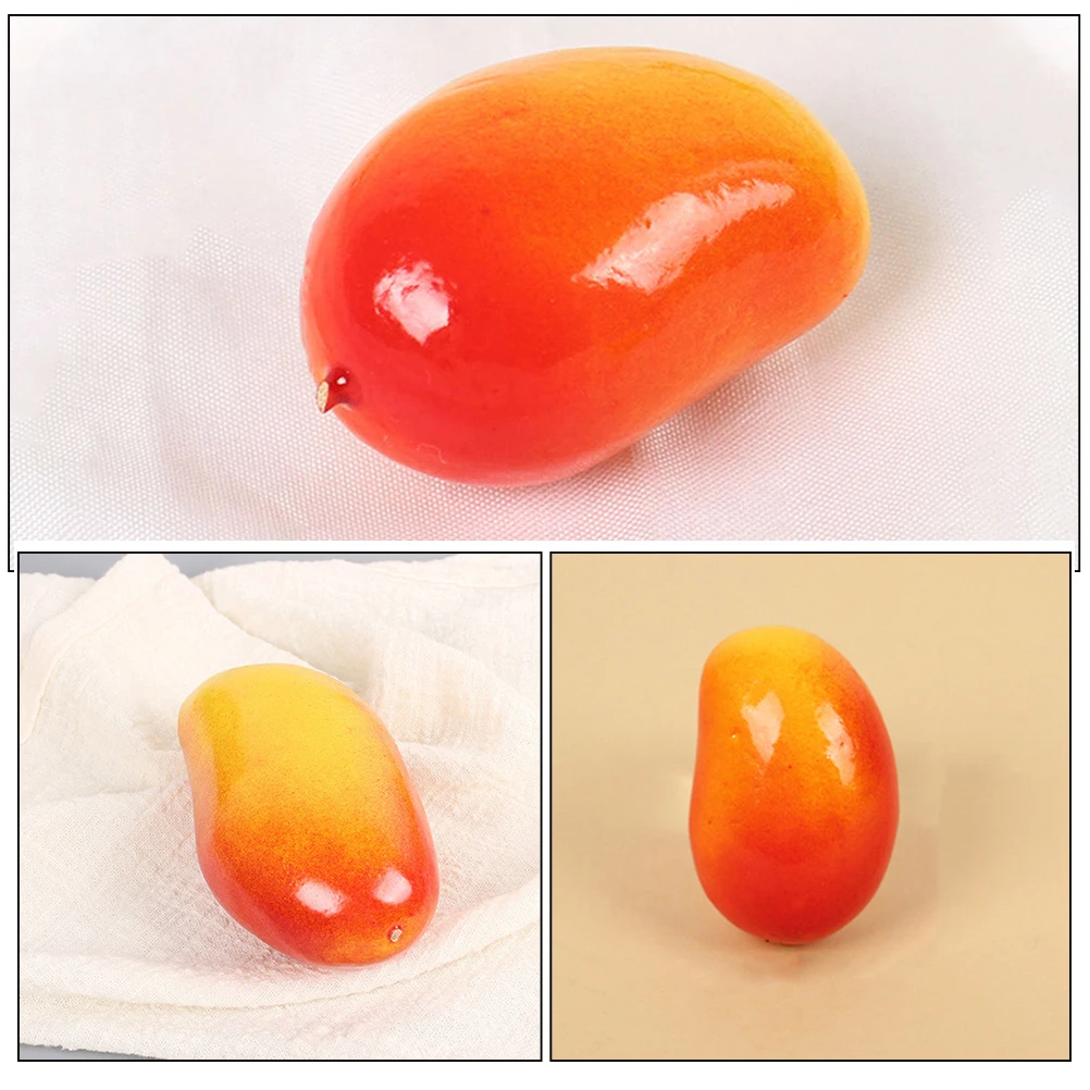 

30 Pcs Artificial Mango Realistic Fruit Food Play Plastic Fruits for Decoration Mini Simulation Mangos Foam Fake Miniatures