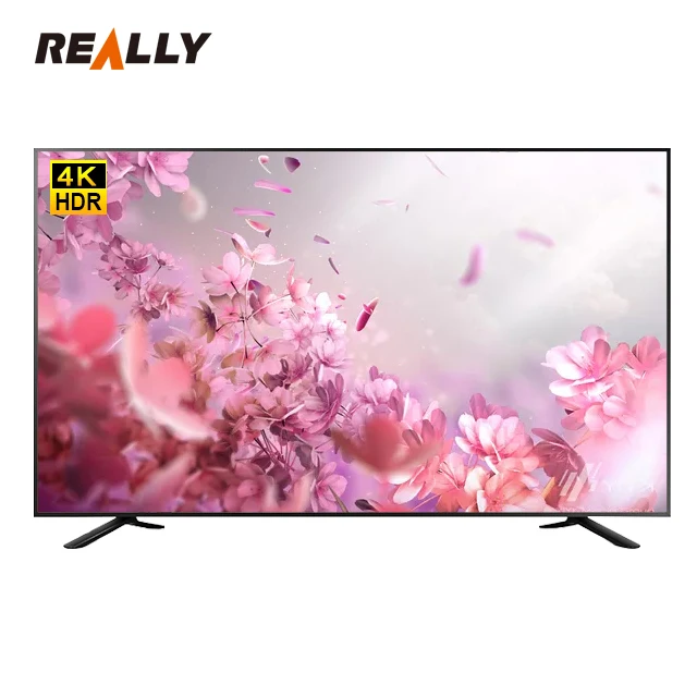 China 50/65/75/85/100 inch Smart TV 4k UHD Led TV Televisions with Wifi Smart with Tempered Glass