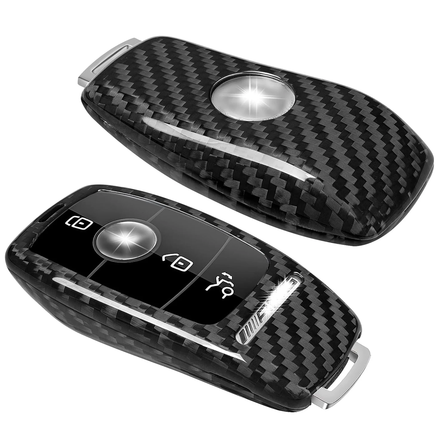 Carbon Fiber Key Cover Case Shell for Mercedes-Benz AMG A220 CLS Class E-Class E63S GLE 350 4Matic S-Class Remote Accessories