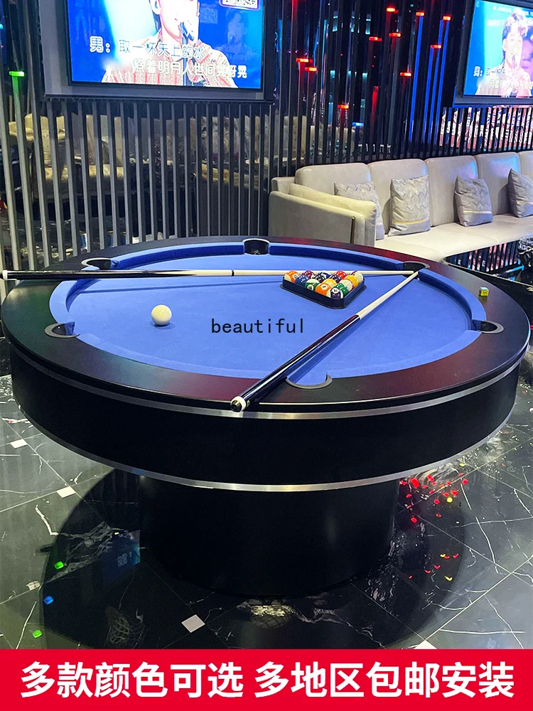 round Pool Table Marble Commercial Adult Two-in-One