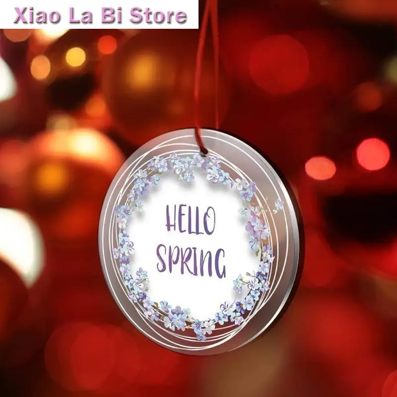 

XXFD 50x/Set 2'' Clear Acrylic Round Keychain Pendant Acrylic Blank Circle Round for w/ Hole for DIY Photo Keyring Jewelry Ma