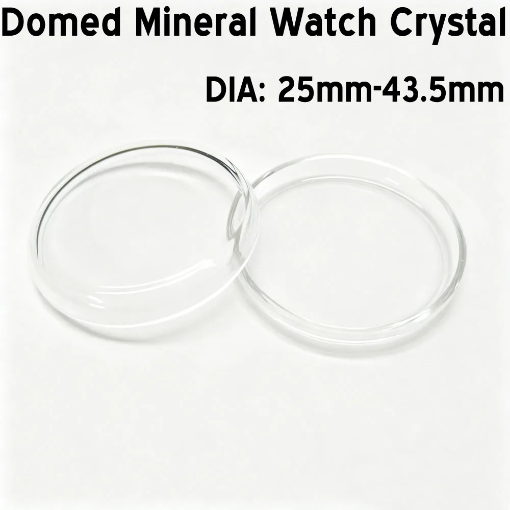 Lid Shaped High Domed Mineral Watch Crystal Glass 35mm-43.5mm High Transparency AR Coating Watch Dial Lens Repair Parts