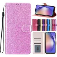 Cute Glitter Shiny Case For OPPO A2 A5 Pro A17K A18 A36 A38 A54 A57 A58 A60 A74 A76 A77 A78 A79 5G Lady Wallet Card Slots Coque