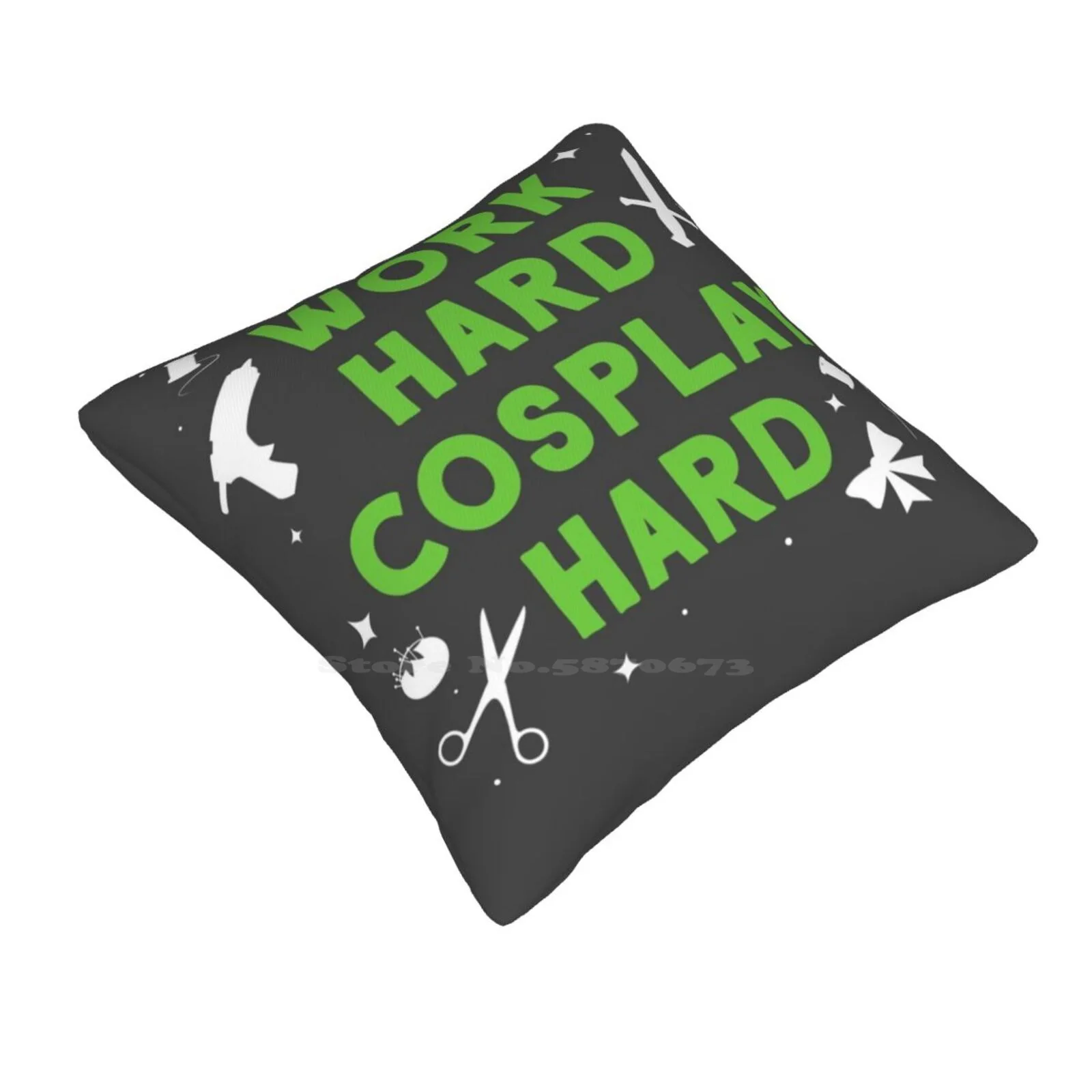 Work Hard , Cosplay Hard Fashion Sofa Throw Pillow Cover Pillowcase Cosplayer Work Hard Cosplay Hard