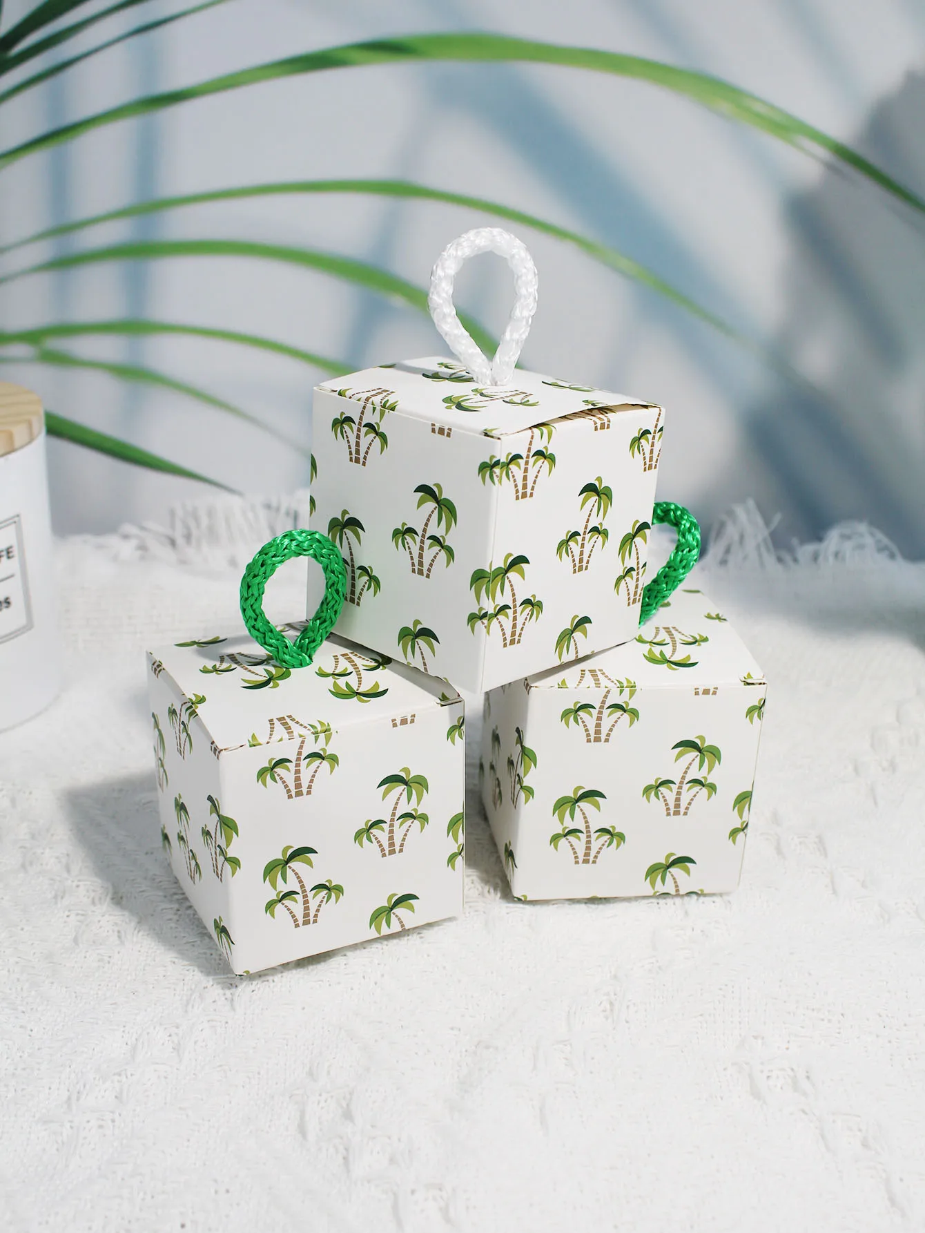 Palm Tree Design Candy Boxes, Perfect for Saudi National Day, Ideal for Chocolates, Candies, and Cookies