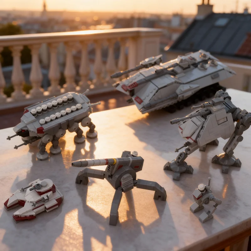 

1437 деталей MOC: Модель земных транспортных средств и танков Республики — конструктор, архитектурная игрушка, идея для рождественского подарка