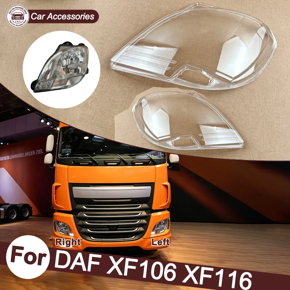 Car Front Headlight cover For DAF XF106 XF116 Accessories Lampshade Headlight Shell Car Front Headlight Lens Cover Lights Shell