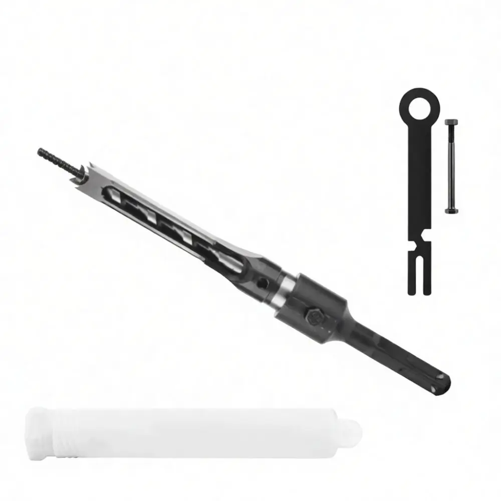 Heavy Duty Square Hole Drill Bit Woodworking Mortising Tool Electric Hammer Attachment Carpentry Slot Auger Cutter Kit