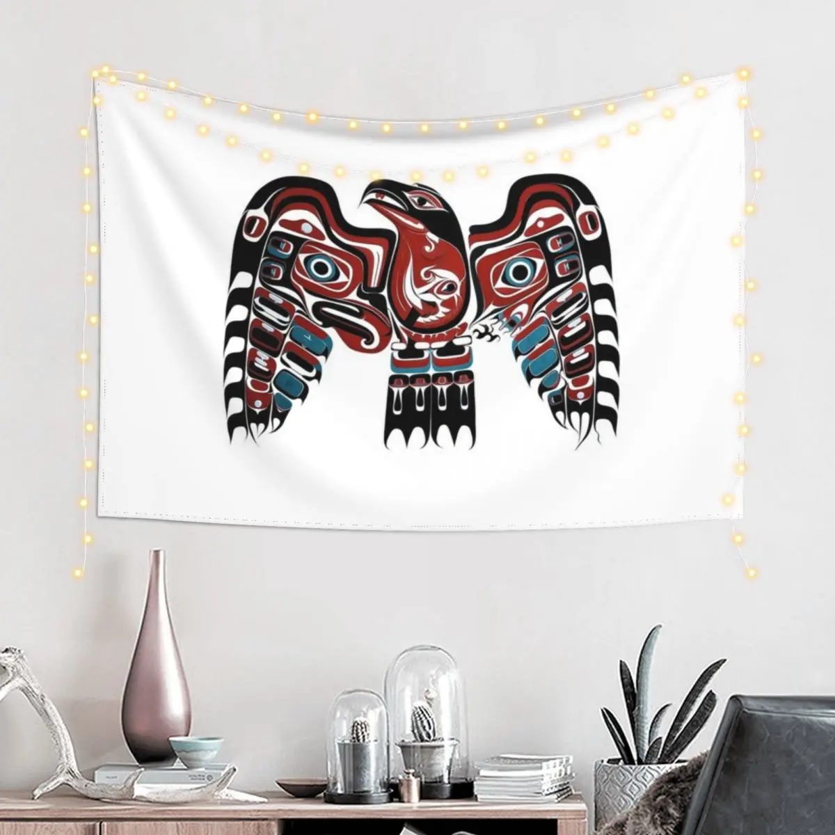 

PNW Haida Tribal Thunderbird Tapestry Christmas Decoration Home Decorations Room Decoration Accessories House Decor Tapestry