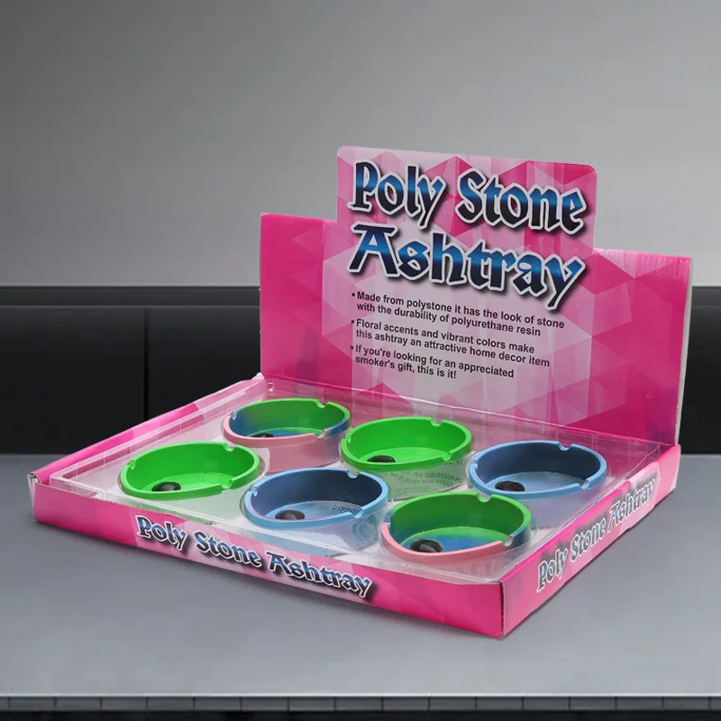 الديكور منضدية منفضة سجائر الراتنج الغريبة بولي حجر الحاويات الرجعية خمر المنزل مكتب بار زخرفة الحرف اكسسوارات التدخين #2