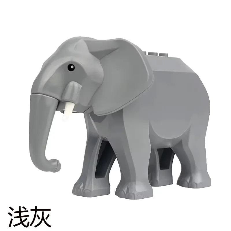 MOC Bauernhof Zoo Tier Bausteine Krokodil Shark Delphin Schimpanse Kuh Leopard Lernspiel Zubehör Ziegel Kinder Spielzeug