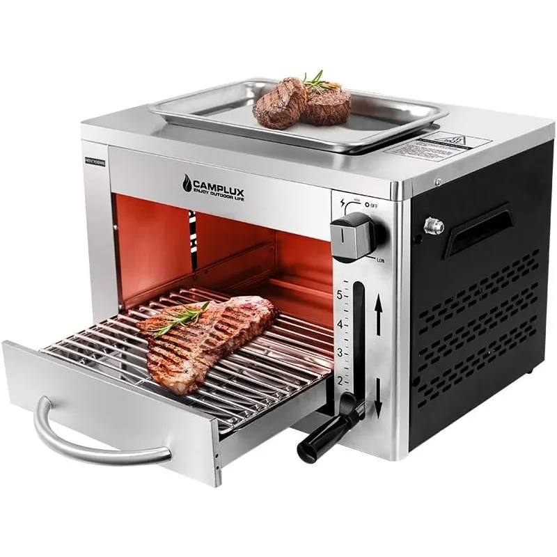 

Propane Infrared Steak Grill Outdoor Portable Gas Grill with Vertical Cooking,Stainless Steel Single Burner Propane Gas Grill