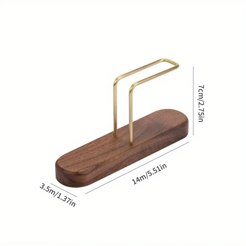 1Pc Walnut Filter Paper Rack Holder Coffee Accessories Stand for 60 Pcs Fan Shape V Shape Storage