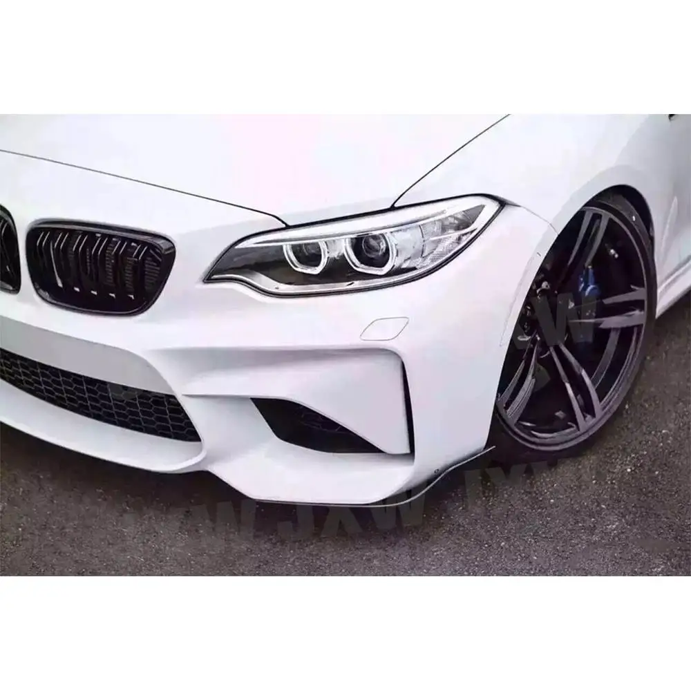 

Real Carbon Fiber Front Bumper Side Cover Splitter For BMW F87 M2 2016-2021 FRP Air Vent Spoiler Lip Corner Guard Canards Trim