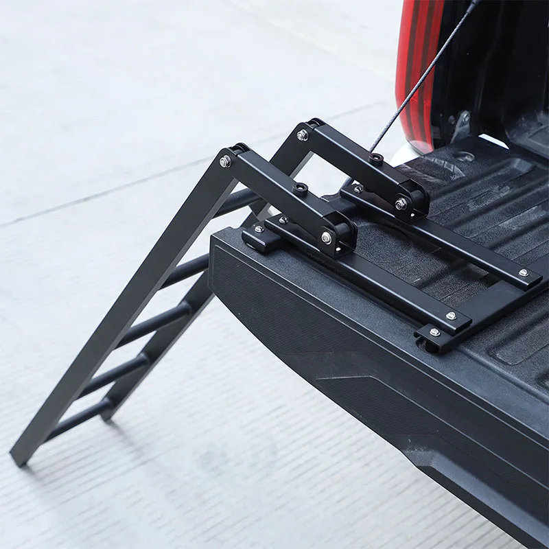 Pickup Truck Step Tailgate Ladder for Toyota Tundra 2022-2024 Aluminum alloy Car Rear Tailgate Climbing Ladder Car Accessories