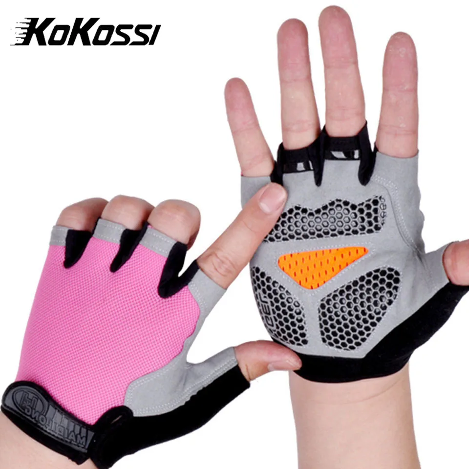 KoKossi Gym Equipment Half Finger Weightlifting Gloves Fitness Non-slip Shock-Absorb Sports Training Half Cut Gloves Unisex