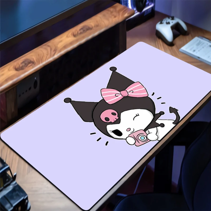 لوحة الماوس Kuromi Professional eSports Game Players Speed Notebook Lock Edge المطاط لعبة ممتدة حصيرة مكتبية لوحة الماوس لوحة المفاتيح حصيرة #2